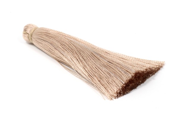 Tassel, Seide, big, Beige II, 7cm