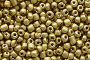 Saatperlen, rund, Metallic Antique Gold II, 15gr., 2mm, 12/0