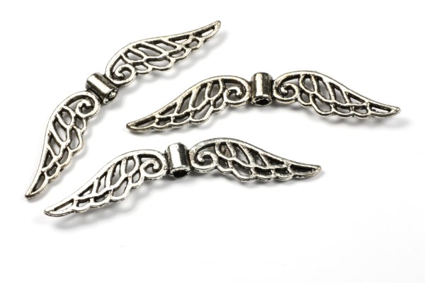 Engelsflügel, Nickelfarben, 32x7mm