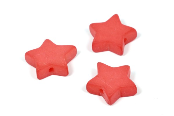 Sterne, Kunststoff, Rot, 17mm
