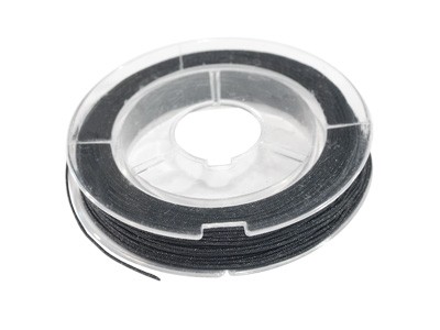 Makrameeband, Schwarz, ca. 0,5mm, ca. 10 Meter Rolle