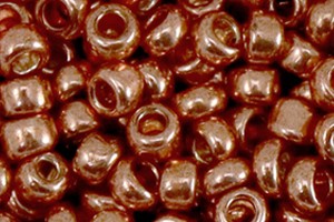 Saatperlen, rund, Farbe: Metallic Shine Rosegold, 15gr., 4mm, 6/0