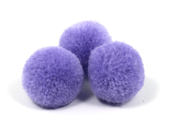 Pompoms, rund, Purple, 20mm