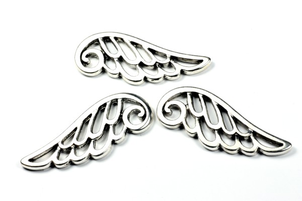 Engelsflügel, Silberfarben, 24x10mm