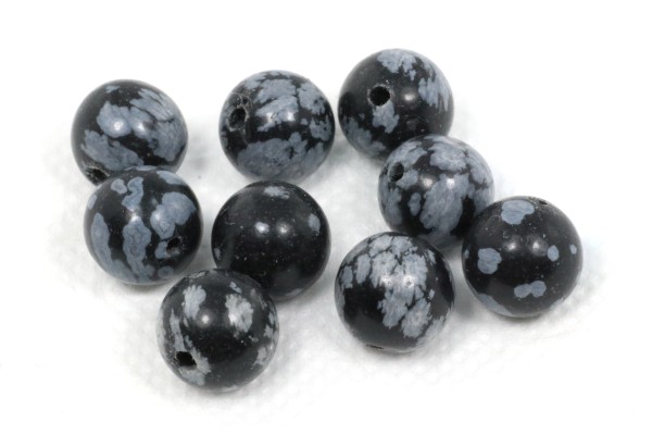 Schneeflockenobsidian, Kugel, 8mm