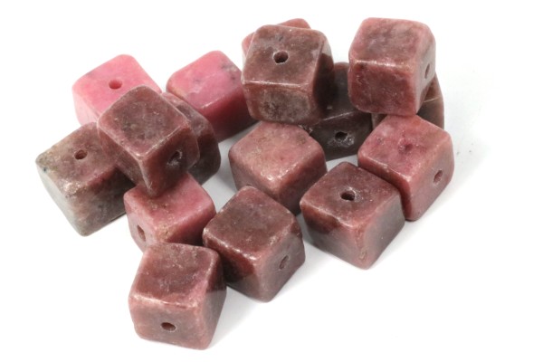 Rhodonit, Würfel, 6x6mm