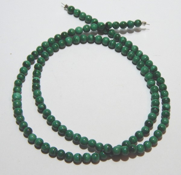 Malachit Perlen, rund, 4mm