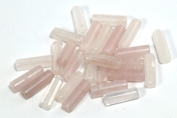 Rosenquarz, Röhrchen, 13x4mm