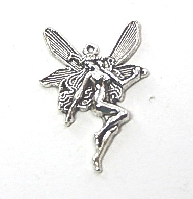 Anhänger, Elfe, Antik Silberfarben, 44x30mm