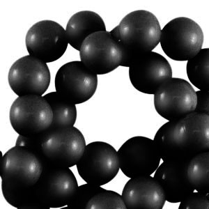 Acrylperlen, rund, Schwarz, shiny, glänzend, 10mm