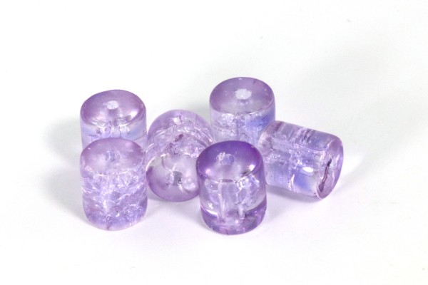 Crashperlen, Walze, Flieder, 8x7mm