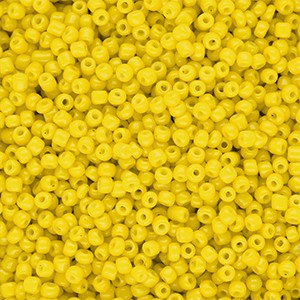 Rocailles Glasperlen Gelb rund 2 mm 12/0 – 15 g