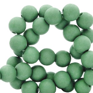 Perlen, Acryl, rund, Shamrock Green, matt, 6mm