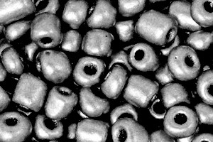 Rocaille, rund, Farbe: Metallic Dark Silver, 15gr., 4mm, 6/0