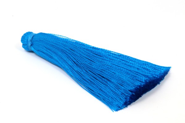 Quaste, Seide, Azur, 7cm