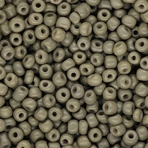 Rocailles Khaki Glas rund 4 mm – 15 g