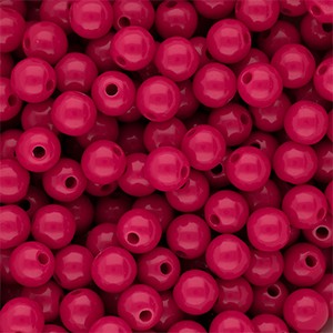 Acrylperlen 8mm Fuchsia rund & glänzend