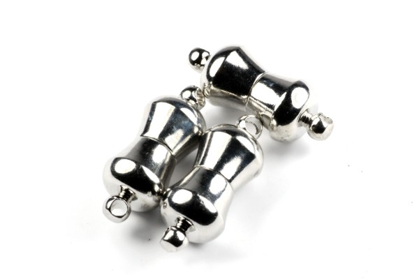 Magnetschließe, Platinfarben, 20x8mm