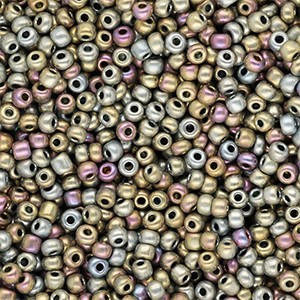Metallic Shine Multicolour Galaxy Glas-Rocailles rund 3 mm – Saatperlen 15 g