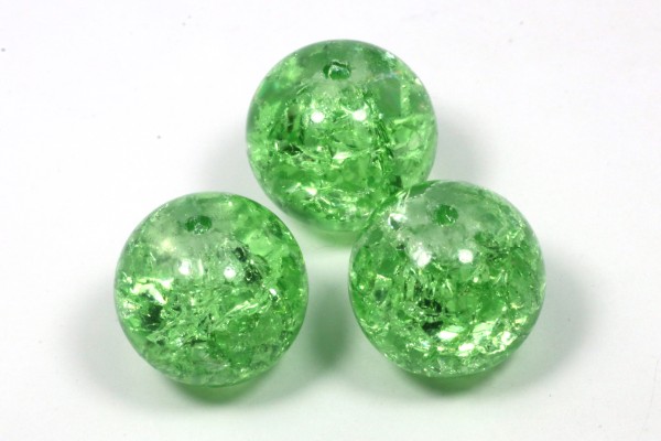 Crashperlen, rund, Grün, 12mm