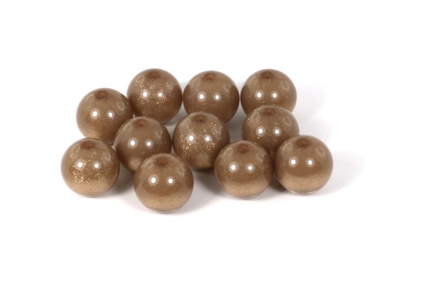 Super Polaris Perlen, rund, Greige, 10mm