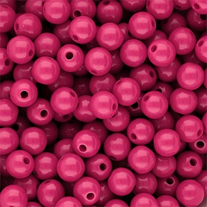 Acrylperlen 10mm Rosé-Violett rund & glänzend
