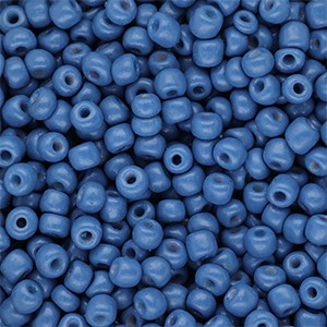Runde Glas-Rocailles 4 mm – blaue Saatperlen für Schmuck, 15 g