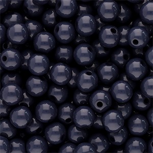 Acryl Perlen, rund, Anthrazit, shiny, glänzend, 8mm