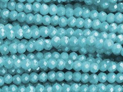 Schliffperlen, Rondell, Blau, 1.7x2.5mm, ca. 175 Stück per Strang