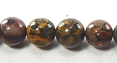 Leoparden Jaspis, rund, 10mm