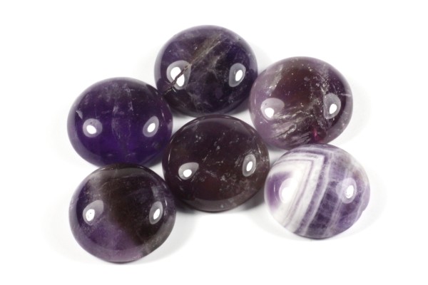 Cabochons, Amethyst, 12mm