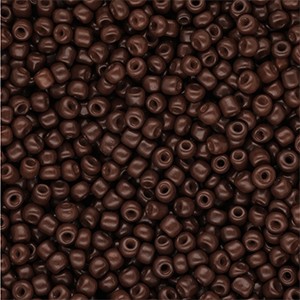 Dunkelbraune Rocailles aus Glas rund 3 mm – Saatperlen 15 g