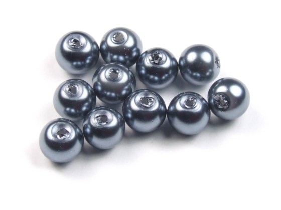 Glaswachsperlen, Zinn II, 6mm