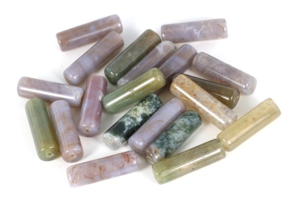 Jaspis bunt, Röhrchen, 13x4mm