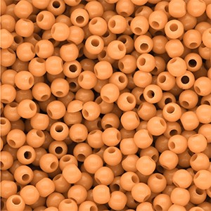 Acrylperlen 6mm Chamois-Orange rund & glänzend