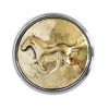 Mini Schmuckdruckknopf, Goldfarben, Pferd, 12mm