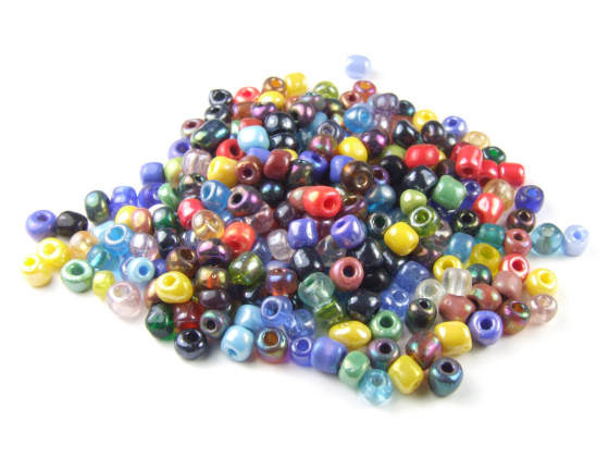 Rocailles, bunter Mix, rund, 3mm