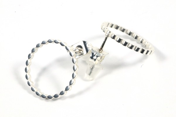 Ohrstecker, Edelstahl, Kreis, 13mm