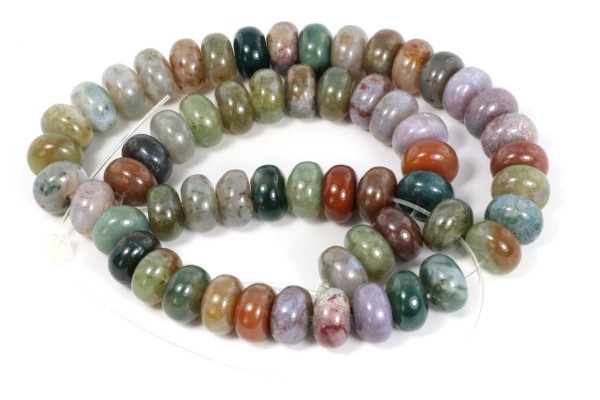 Jaspis, bunt, Rondelle, 8mm