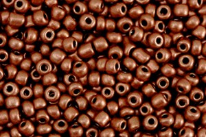 Seed Beads, rund, Metallic Copper, 15gr., 2mm, 12/0