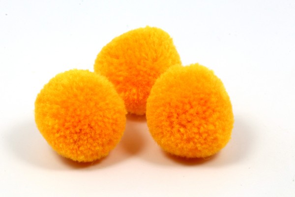 Bommel, rund, Dunkelgelb, 20mm