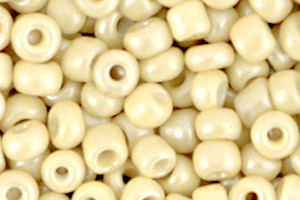 Rocailles, Soft Creamy Yellow, rund, 15 gr., 4mm, 6/0