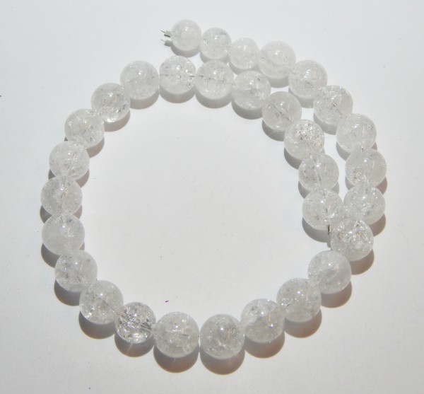 Bergkristall, rund, gecrasht, 10mm