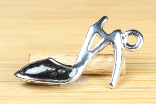 Anhänger, Pumps, Schwarz, 32x17 mm