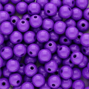 Perlen aus Acryl, rund, Dark Purple, shiny, glänzend, 8mm