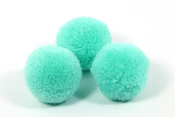 Pompons, rund, Mint, 30mm