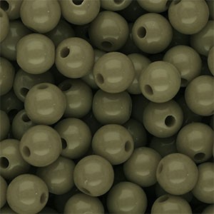 Acrylperlen 10mm Armeegrün rund & glänzend