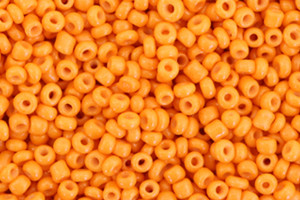 Rocailles, rund, Amber Orange, 15 gr., 2mm, 12/0