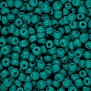Glas-Rocailles rund 4 mm – Teal Green Saatperlen, 15 g