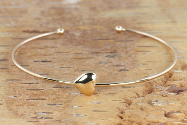 Armreif mit Herz, Goldfarben